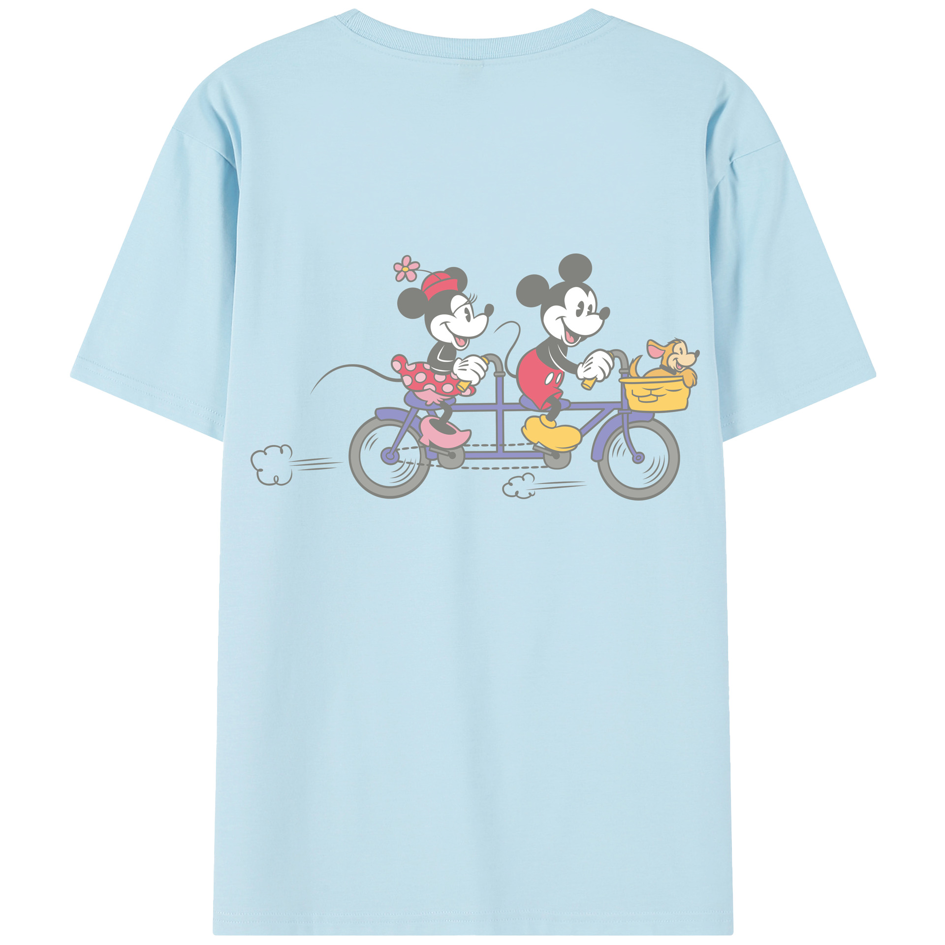 （画像用） ミッキーマウス Mickey Mouse 綿100％半袖Tシャツ（背面プリント）